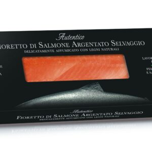 FIORETTO DI SALMONE SELVAGGIO ARGENTATO AFFUMICATO 140GR.