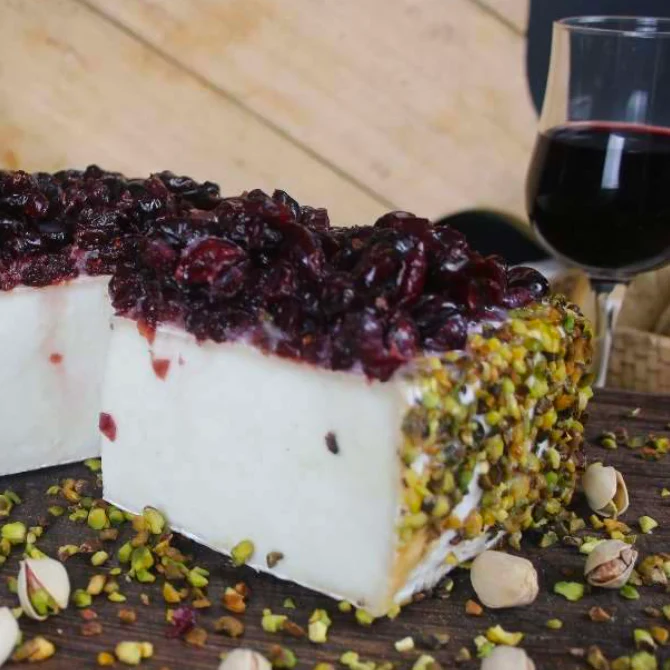 Robiolone Fruttato con Mirtillo e Pistacchio al latte caprino